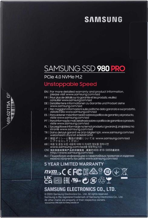 Produktbild Samsung 980 Pro (250 GB, M.2 2280)