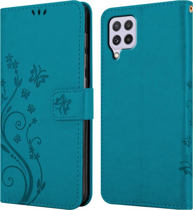 Actual product image Cadorabo Flower Book cover (Samsung Galaxy M22, Samsung Galaxy A22, Samsung Galaxy A32)