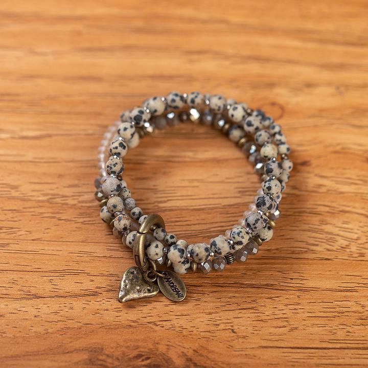 Produktbild Andreani Armband mit echtem Dalmatiner Jaspis (80 cm, Braun)