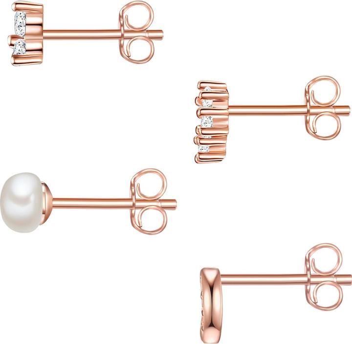 Image du produit Glanzstücke München Femme argent sterling zirconium perle d'eau douce de culture or rose - 23834 (Argent Sterling)