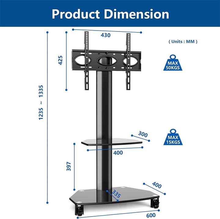 Produktbild River Systems TV Ständer (Universal, 65", 50 kg)