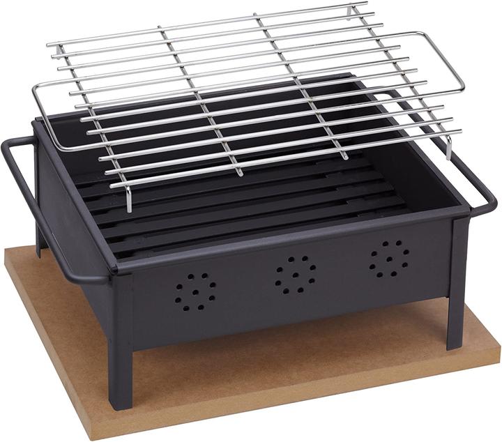 Produktbild Sauvic Tischgrill mit Grillrost aus Edelstahl 30 x 25 cm