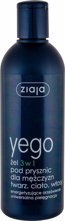 Ziaja Yego Gel 3In1 Shower For Men Face Body Hair 300Ml (300 ml)