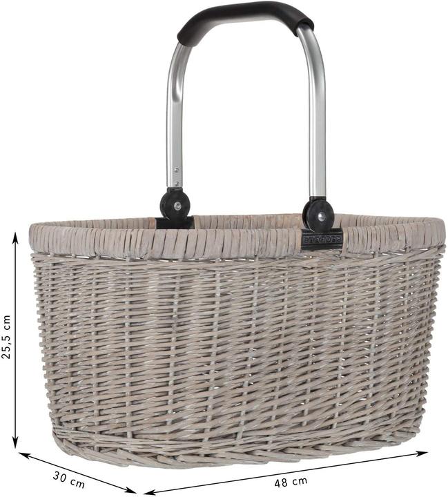 Anndora Weidenkorb mit Alurahmen 22L, beige