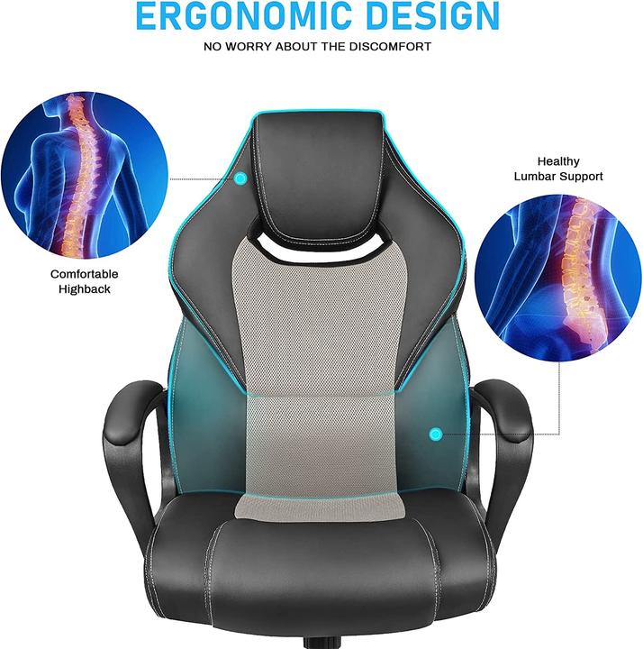 Actual product image Basetbl ergonomic office chair, grey