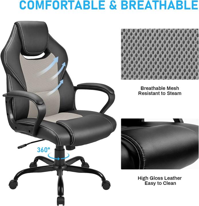 Actual product image Basetbl ergonomic office chair, grey