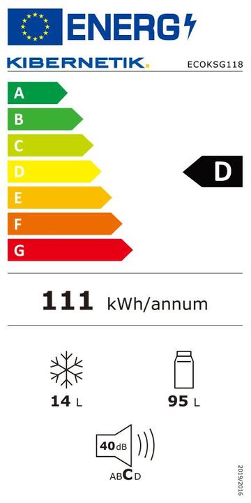 Energie-Label Kibernetik Kühlschrank FSP ECOKSG118 mit Gefrierfach (109 l)