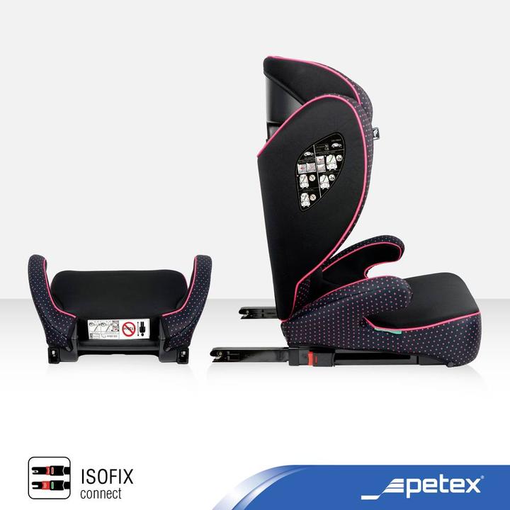 Productafbeelding Petex Basic Plus 1602 roze HDPE volgens ECE R129 Kinderzitje roze (Kinderzitje, ECE R129/i-Size standaard)