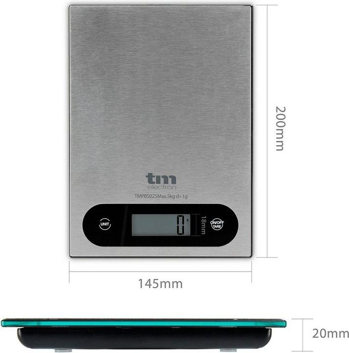 Produktbild TM Electron Küchenwaage Grau 5 kg