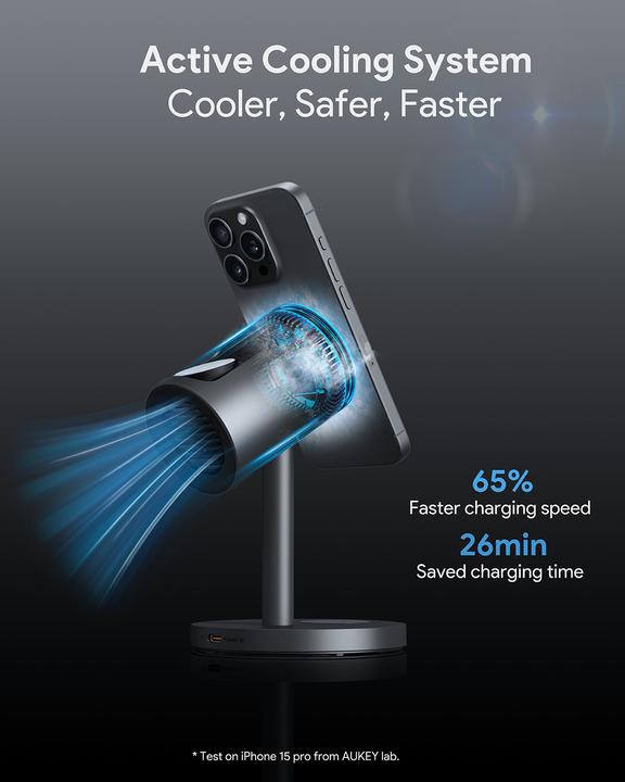 Actual product image Aukey MagFusion 3-in-1 Pro (15 W)