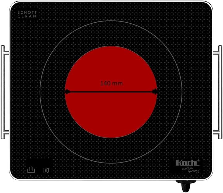 Actual product image Plaion Ceran plate 2 circuit 2100 Watt