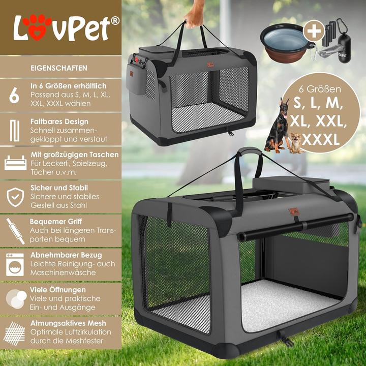 Produktbild Lovpet ‎23221 mfn Transportbox (Hund, Katze, Atmungsaktiv, Faltbar)