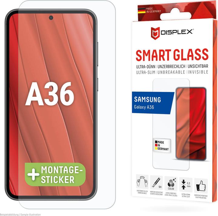 Productafbeelding Displex Smart Glass, Displayschutzfolie (1 Stuk, Samsung Galaxy A36)