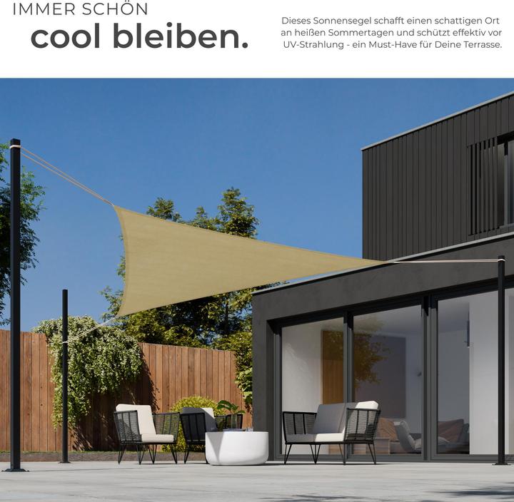 Produktbild tectake Sonnensegel (360 x 360 x 360 cm)
