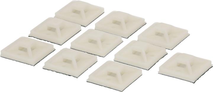 Image du produit Max Hauri Base de montage blanche 25 mm x 25 mm (Serre-câbles en plastique, 25 mm, 10 pcs)