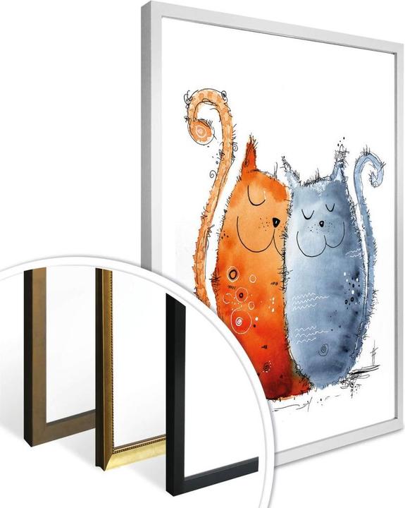 Produktbild Trenddeko Hagenmeyer - Verliebte Katzen (60 x 80 cm)