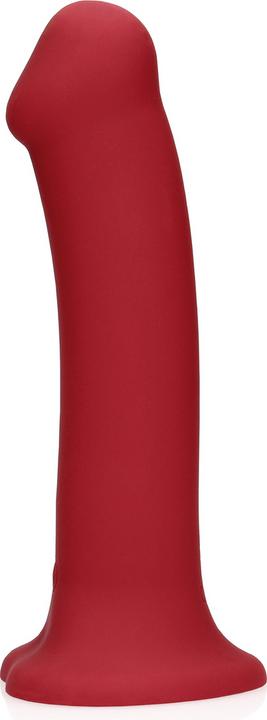 Productafbeelding Loveline Non-Phallic Vibrating Dildo - Large - Raspberry Red