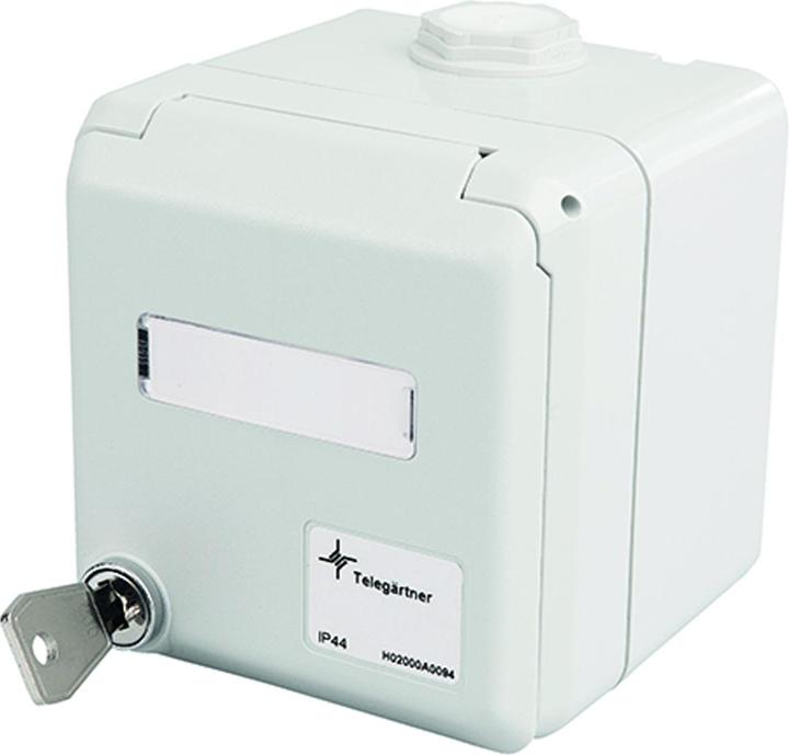 Actual product image Telegärtner RJ45 junction box IP44 AP lockable