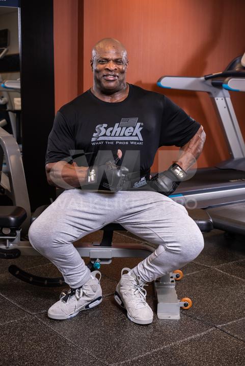Actual product image Schiek Ronnie Coleman Leather Lifting Gloves Black (M)