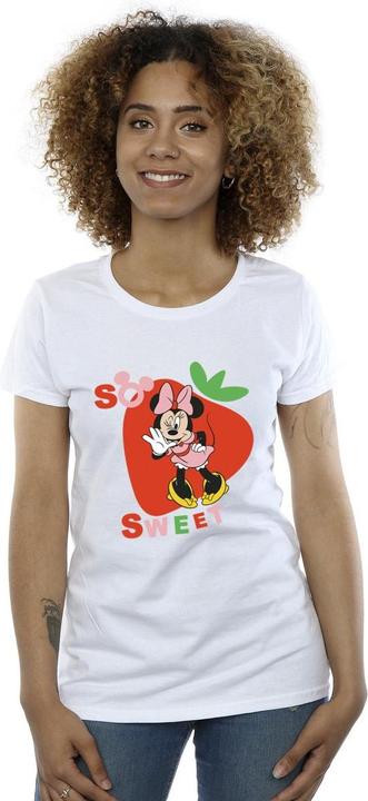 Actual product image Disney Womens/Ladies Minnie Mouse So Sweet Strawberry Cotton T-Shirt (M)