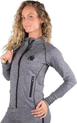 Actual product image Gorilla Wear Shawnee Zipped Hoodie Mixed Grey (S)