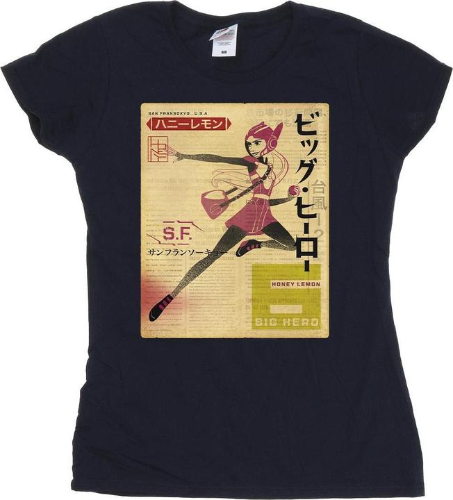 Disney Big Hero 6 Baymax Honey Lemon Newspaper TShirt (XXL)