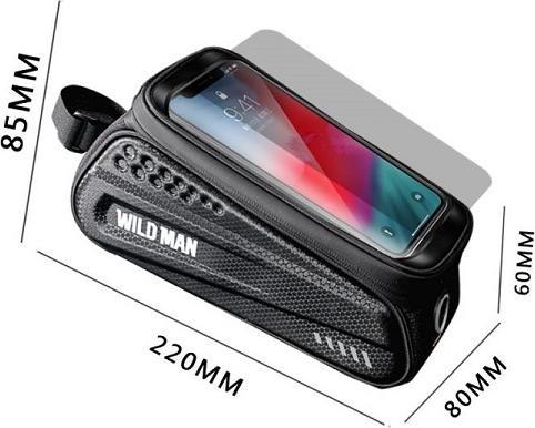 Actual product image Wildman Etui/uchwyt rowerowy L ES3 sakwa na ramę czarna/black (Luggage carrier bag)