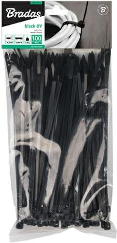 Bradas arbeitsbedarf24 100 STK. Fascetta 450x8,80 mm nera in Nylon66 Forza di trazione: 80 Kg Prodotti di (Fascette in plastica, 450 mm, 100 pz.)