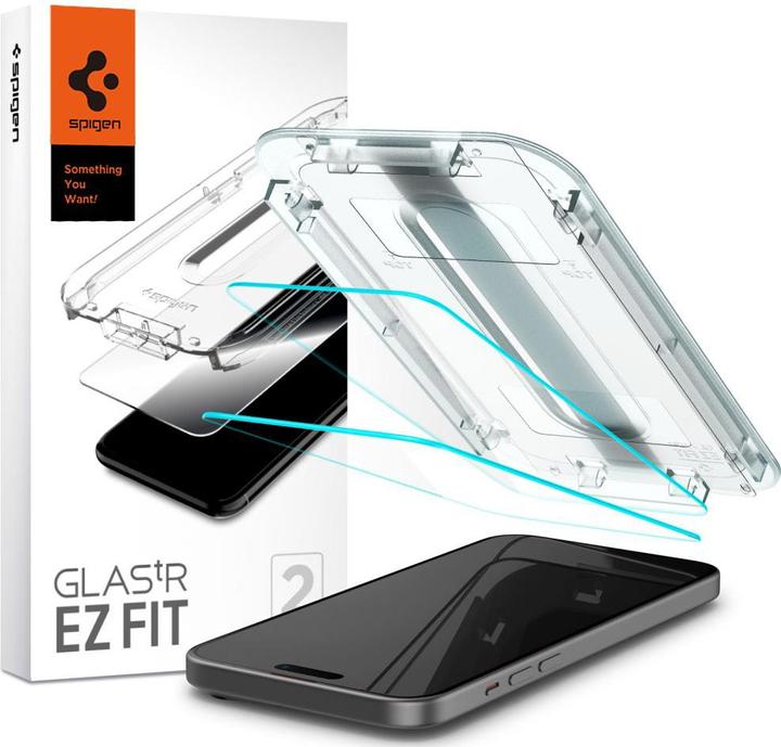 Produktbild Spigen Glas.TR EZ Fit (2 Stück, Apple iPhone 15)