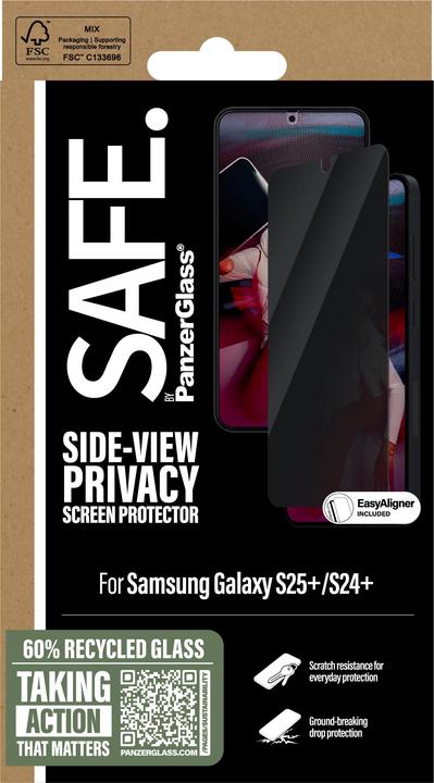 Produktbild PanzerGlass SAFE. by ® Privacy Displayschutz Ultra-Wide Fit (1 Stück, Samsung Galaxy S25+, Samsung Galaxy S24+)