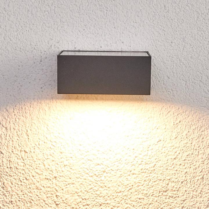 Actual product image Lucande Mahra outdoor wall light IP54 Graphite (IP54)