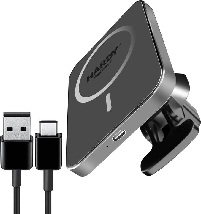 Actual product image 3MK Car charger holder wireless Hardy MagCharger 15W black