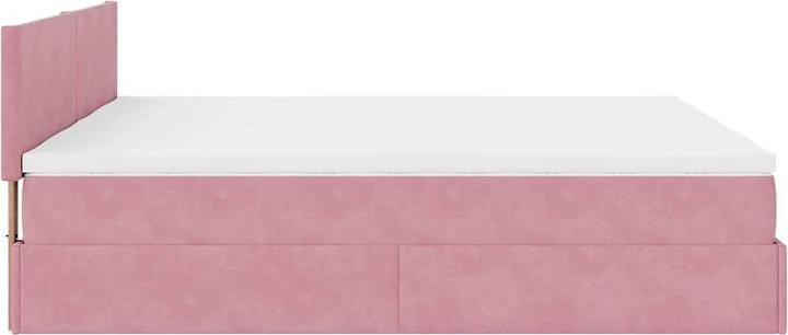 Immagine prodotto VidaXL Letto ottomano con materassi rosa 200x200 cm in velluto (200 x 200 cm)