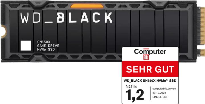 Produktbild WD Black SN850X mit Heatsink (1000 GB, M.2 2280)
