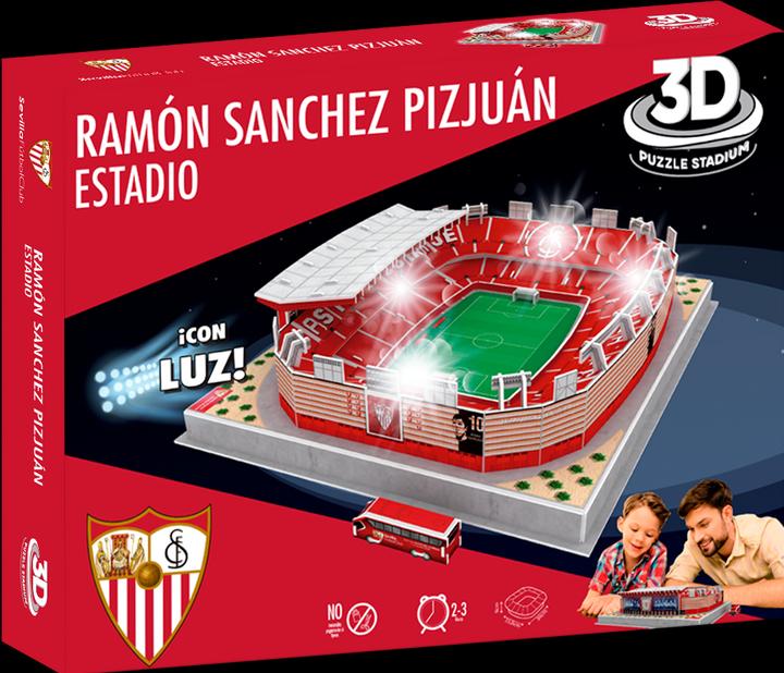 Eleven Force FC Sevilla Stadion 3D Puzzle mit LED | FC Sevilla Ramon Sanchez Pizjuan Stadion 3D Puzzle (100 Teile)