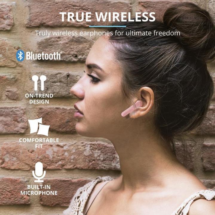 Produktbild Trust Primo Touch Bt Earphones Pink (12 h, Kabellos)