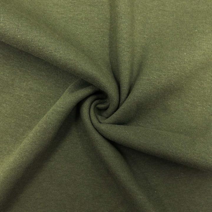 Actual product image Stoffrestposten Fine Rib Cuff - Dark Olive - Minimum selling quantity: 1 Meter