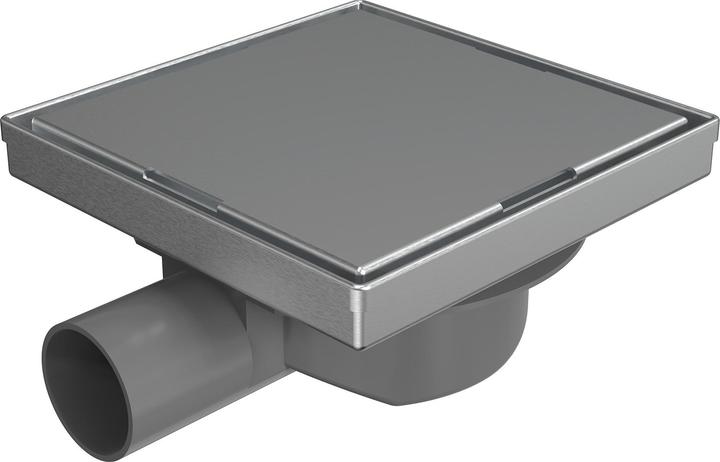 Produktbild Emke Duschrinne Quadratischer, Bodenablauf 2in1 Komplettset, Geruchsstop und Haarsieb, 1000cm, Schwarz (60 mm)