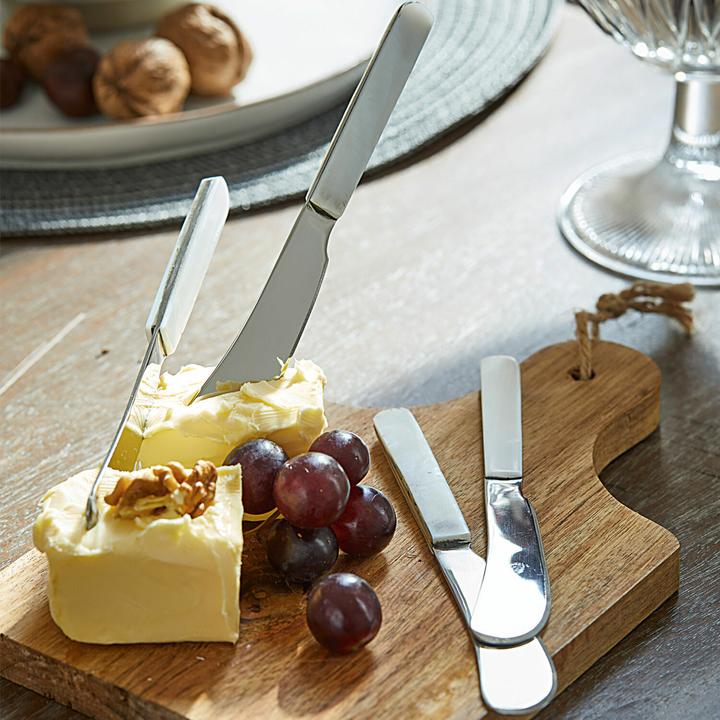 Immagine prodotto Loberon Set di 4 coltelli da burro Latour in argento (4 Pezzo/i, Set di posate)