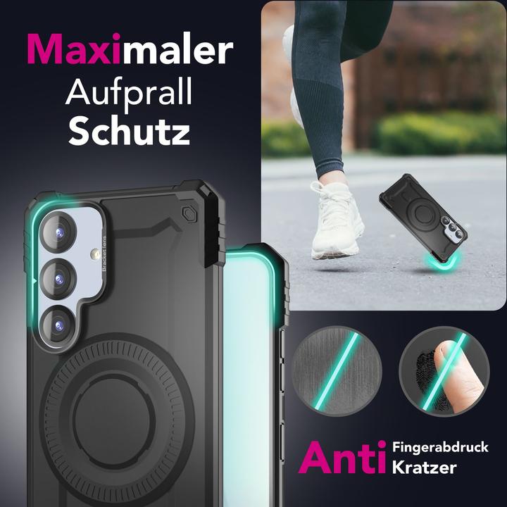 Image du produit Nalia Granite - Armor Panzer Hülle mit MagSafe Ring und Ständer - Military Hardcase (Samsung Galaxy S25)