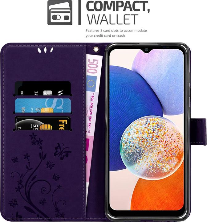 Actual product image Cadorabo Cover for Samsung Galaxy A14 4G / 5G / M14 with floral pattern (Samsung Galaxy M14, Samsung Galaxy A14)