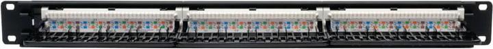 Actual product image Eaton 24-Port 1U Rack-Mount Cat6/Cat5 110 Patch Panel 568B RJ45 Ethernet TAA
