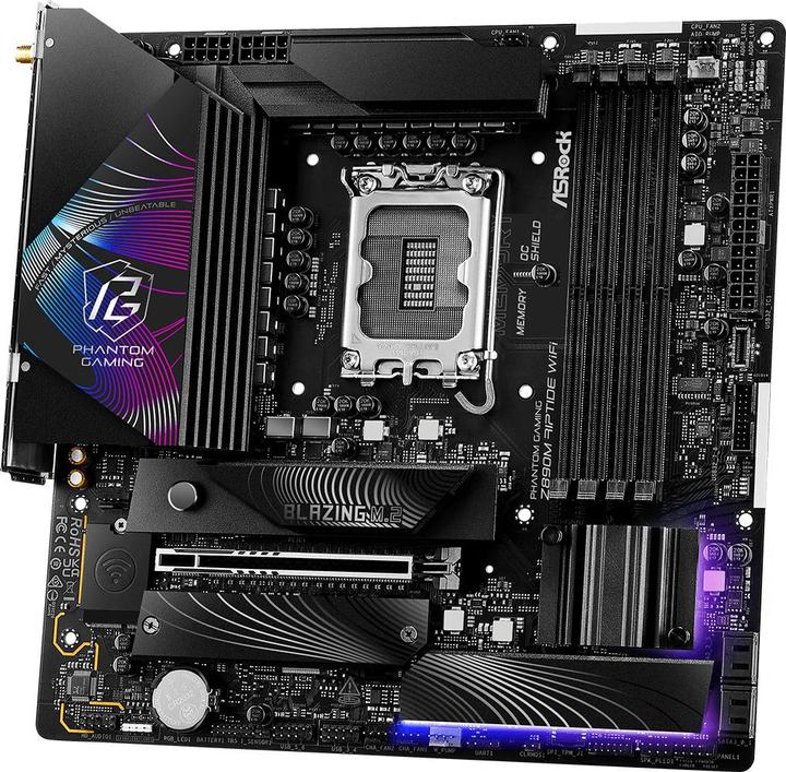 Produktbild AsRock Z890M Riptide WiFi Intel DDR5 S1851 MATX (LGA 1851, Intel Z890, mATX)