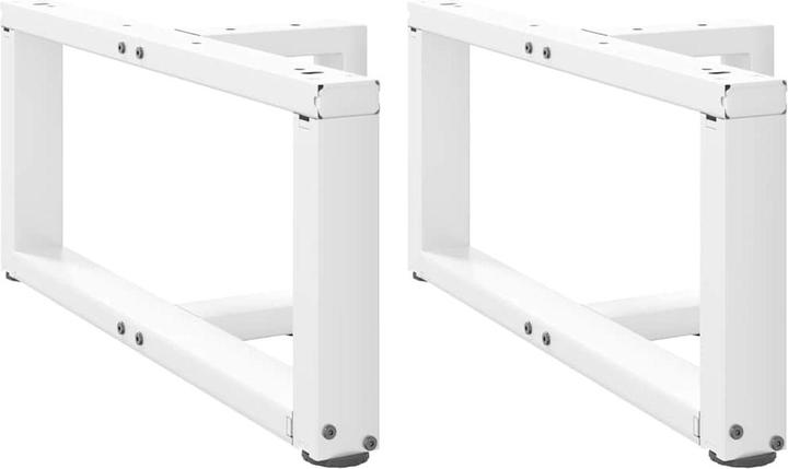 Produktbild VidaXL Couchtischbeine T-Form 2 Stk. Weiss 70x25x(30-31) cm Stahl Tischbein