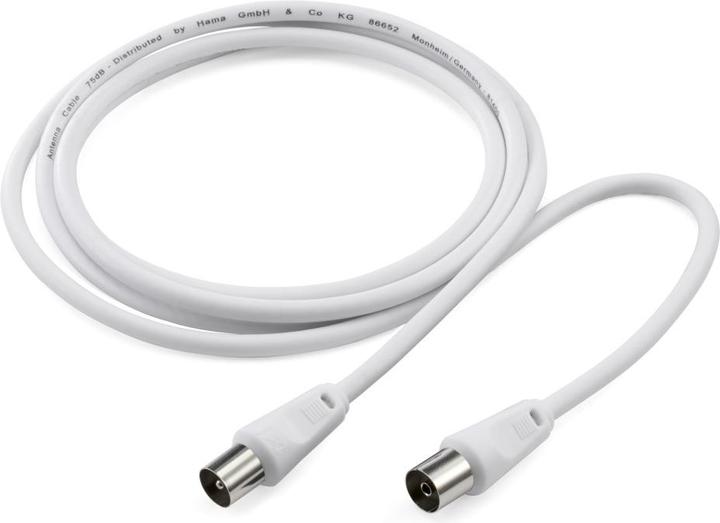 Image du produit Hama Koax-Stecker – Koax-Kupplung (75 dB, Câble d'antenne)