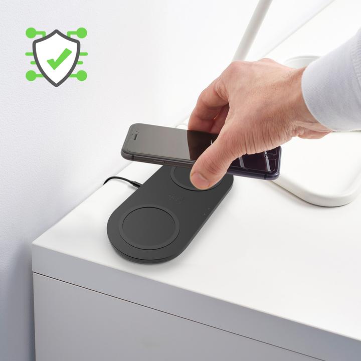 Produktbild Belkin Dual Wireless Charging Pad mit Netzteil (10 W)