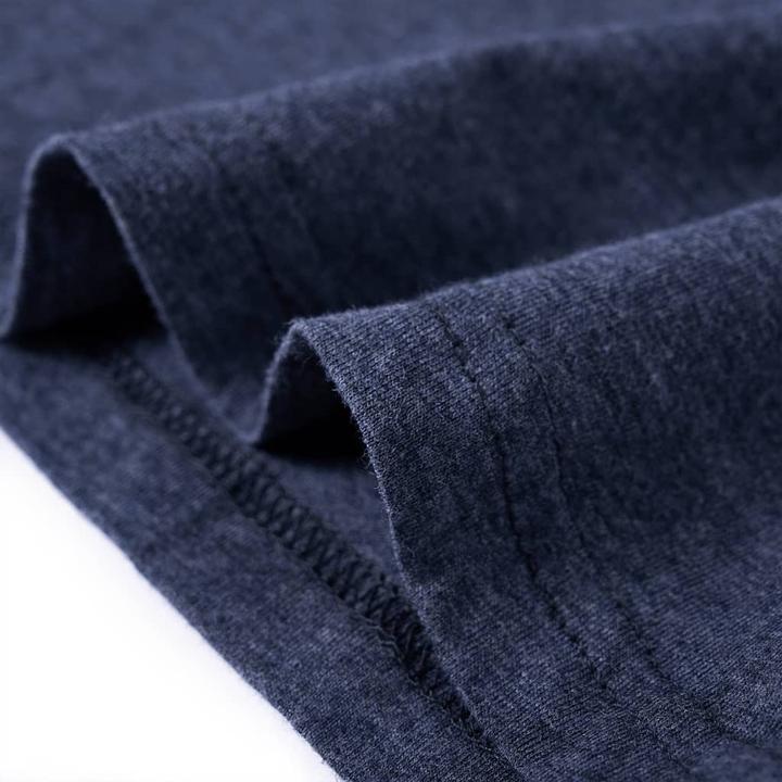 Actual product image VidaXL Children's long-sleeved shirt dark blue melange 92,Material: 100 (92)