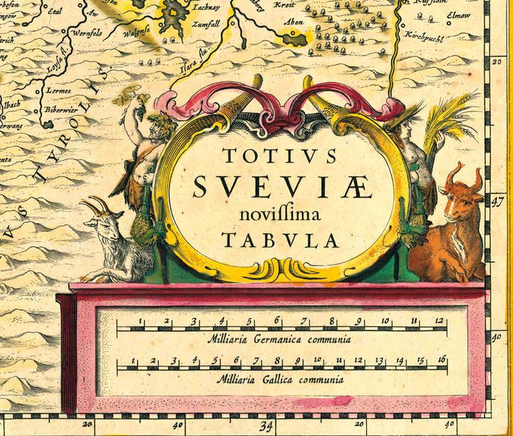 Produktbild Historische Karte: Schwaben 1636 (gerollt)