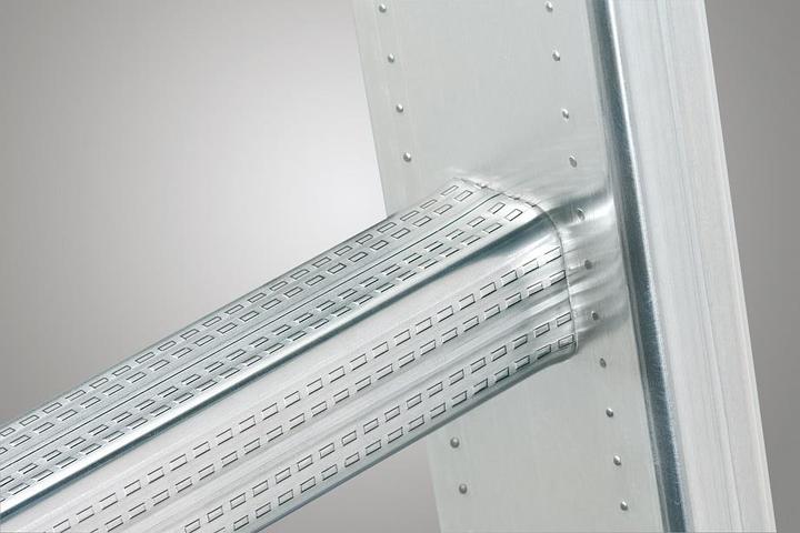 Actual product image Hailo S100 ProfiLOT, aluminium combination ladder 3-section, 3x12 rungs (Stepladder, 48 cm)