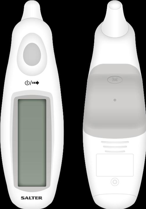 Produktbild Salter TE-150-EU Digitales Fieberthermometer Kontakt-Thermometer Weiss Ohr Tasten (Ohr)